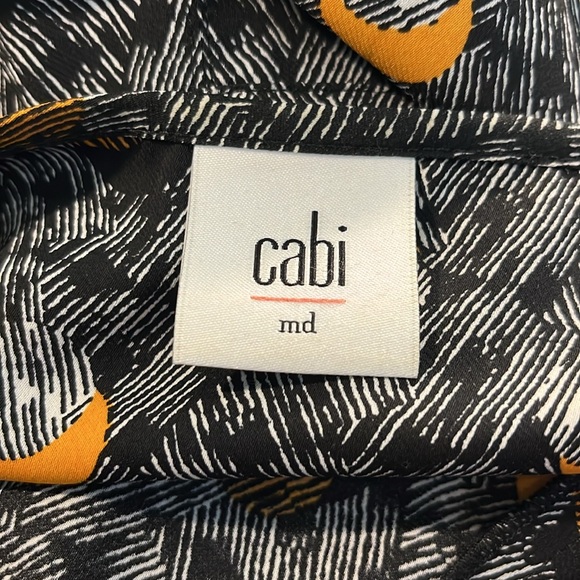 CAbi Women's Blouse in Black and Yellow - Picture 3 of 4